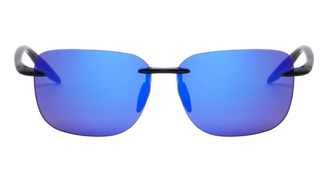 Polarized 150mm Wide Fitment Rimless Rectangle Sunglasses Men Ultralight TR90