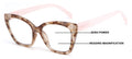 Women Cateye Progressive Clear Lens Reader - Zero Power On top - Translucent