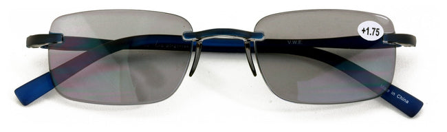 Men Tinted Lightweight Rimless Reading Glasses - UV Protection Sunglasses Reader