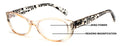 Women Leopard Print Translucent Progressive Reading Glasses - Zero Power On Top