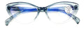 Women Cat-Eye Progressive Reading Glasses Clear Zero Power on Top - Blue Blocker
