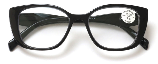 Women Floral Progressive Reading Glasses - Zero Power On Top - No Line Or Bubble