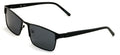 Men Large Wide Polarized Sunglasses Metal Frame with TR90 Temple 152MM Black