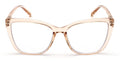 Women Wide Oversized Clear Progressive Reading Glasses Zero Power on Top AR CR29