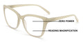 Women Wide Oversized Clear Progressive Reading Glasses Zero Power on Top AR CR29