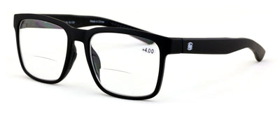 Men Rectangular Sport TR90 Clear Bifocal Reading Glasses - Lightweight Reader