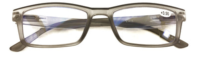 Men’s Matte Lightweight Rectangular Bifocal Readers - Anti Blue Reading glasses