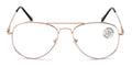 Metal Tear Drop Progressive Reading Glasses - Zero Power On Top - Clear No Line