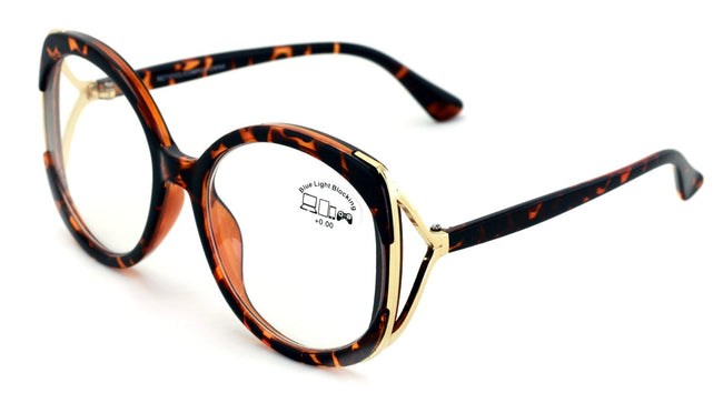 Women Oversized Butterfly Anti-Blue Clear Lens Glasses Eyeglasses UV Reading