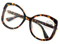 Women Oversized Butterfly Anti-Blue Clear Lens Glasses Eyeglasses UV Reading