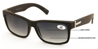 Large Men Progressive Bifocal Reading SunGlasses - UV400 - No Line Or Bubble 112