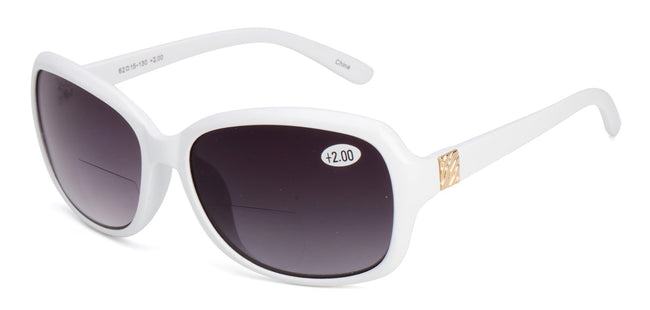 Women Oversize Oval Sunglasses Bifocal - Outdoor Fashion Reading Glasses With UV
