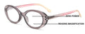 Women Bold Round Oval Progressive Reading Glasses Zero Power Clear on Top CR30