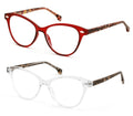 2 Pairs Women 2 Tone Oval Tortoise Temple Optical Frame Fashion Reading Glasses