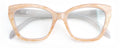 Women Cateye Progressive Clear Lens Reader - Zero Power On top - Translucent
