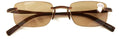 Men Tinted Lightweight Rimless Reading Glasses - UV Protection Sunglasses Reader