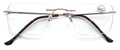 Men Rimless BIFOCAL Reading Glasses – Metal Frame – Anti-UV Blue Light Reader