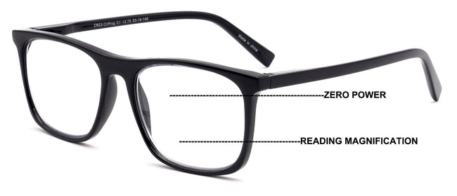 Progressive No-Line Reading Glasses – Zero Power Top | Clear Distance Vision
