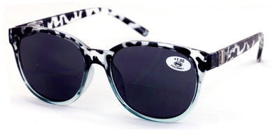 Women’s Bifocal 2-Tone Tortoise Reading Sunglasses – UV400 Tinted Lenses, Oval C