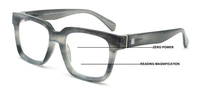 Large Oversized Progressive Clear Bifocal Reading glasses - Clear on Top No Line