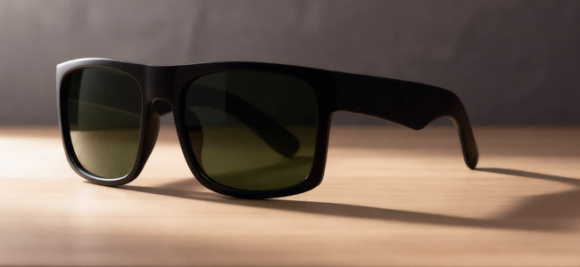 Large Men's Sunglasses with Glass Lens Wide Fitment 147mm