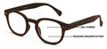 Progressive Multifocus Round Reading Glasses – Tri-Focal Clear Reader - Wood Gra