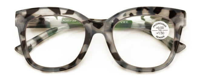 Women Large Oversized Progressive Clear Bifocal Reading glasses - No Line or Bub