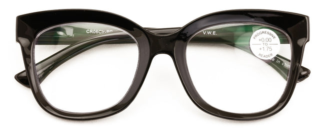 Women Large Oversized Progressive Clear Bifocal Reading glasses - No Line or Bub