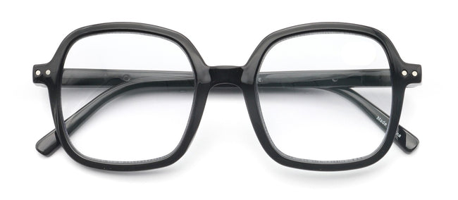 Retro Oversized Square Rounded Reading Glasses - AR Coating - Wide Fitment CR28
