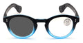 Round Photochromic Progressive Reading Glasses - Zero Power on Top - Anti Blue