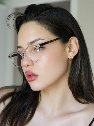 2 Pairs Women 2 Tone Oval Tortoise Temple Optical Frame Fashion Reading Glasses
