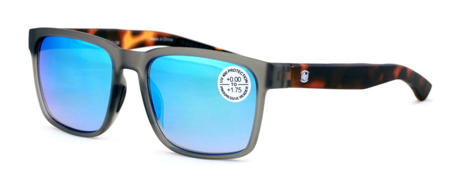 Lightweight Men Progressive Bifocal Reading Sunglasses –Clear  Zero Power on Top