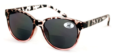 Women’s Bifocal 2-Tone Tortoise Reading Sunglasses – UV400 Tinted Lenses, Oval C
