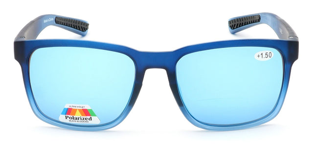 Men Tinted Polarized Bifocal Reading Fishing Sunglasses - Lightweight TR90 - UV 