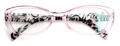 Women Leopard Print Translucent Progressive Reading Glasses - Zero Power On Top