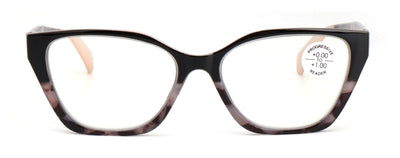 Women tortoise Cateye Progressive Lens Reading Glasses - Clear Zero Power on Top