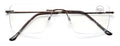 Men Rimless BIFOCAL Reading Glasses – Metal Frame – Anti-UV Blue Light Reader