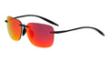 Polarized 150mm Wide Fitment Rimless Rectangle Sunglasses Men Ultralight TR90