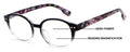 Oval Round Progressive Reading Glasses - Clear on Top - Mosaic Temple - AR Coat