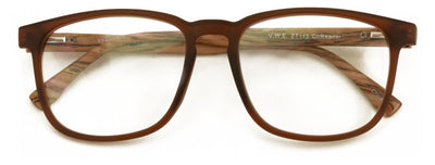 Large Men Wood Grain Printed Temple Progressive Bifocal Reading Glasses -No Line