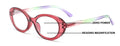 Women Bold Round Oval Progressive Reading Glasses Zero Power Clear on Top CR30