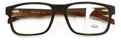 Men Rectangular Progressive Reading Glasses No Line Clear on Top Bifocal Reader