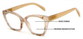 Women Cateye Progressive Clear Lens Reader - Zero Power On top - Translucent