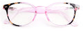 Women Round Translucent Floral Progressive Reading Glasses - Clear on Top - AR