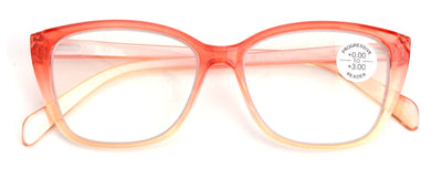 Women Translucent Progressive Reading Glasses - Clear Zero Power On Top Reader