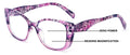 Women Floral Progressive Reading Glasses - Zero Power On Top - No Line Or Bubble
