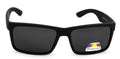 Men Matte Black Soft Polarized Sunglasses Rectangular UV400 Protection Biker