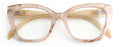 Women Cateye Progressive Clear Lens Reader - Zero Power On top - Translucent