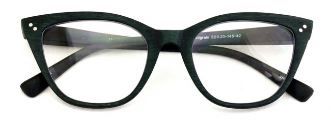 Progressive Multifocus Cat-eye Reading Glasses – Tri-Focal Clear Reader - Wood G