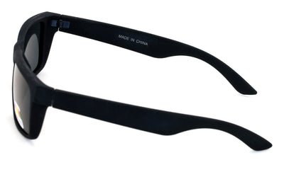 Men Matte Black Soft Polarized Sunglasses Rectangular UV400 Protection Biker